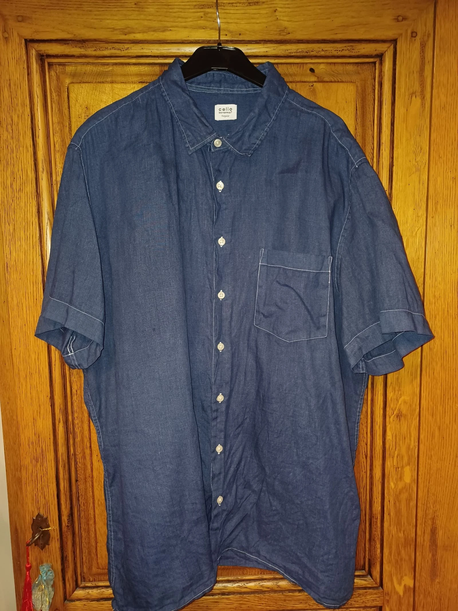 Chemise en lin bleu marine marque Celio taille xxl 